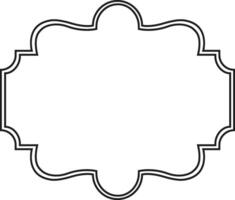 Elegant black wavy frame with double outline creating a sophisticated border, perfect for adding a touch of classic design to invitations, certificates, or decorative elements vector