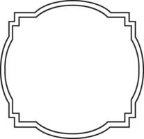 Rounded vintage frame featuring stepped edges, creating a classic and elegant design. Perfectly suited for a variety of graphic design projects and decorative applications vector