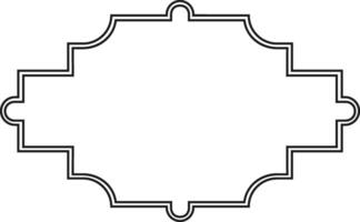 Horizontal double border creating a refined frame with rounded corners and stepped edges, offering a timeless and sophisticated design element for various applications vector