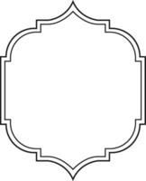 Classic moroccan frame with an elegant quatrefoil shape forming a sophisticated border, ideal for adding a touch of vintage charm to any design vector