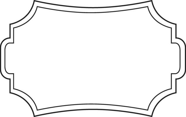 Horizontal vintage frame featuring wavy sides and elegant handles presents a classic design, perfect for enhancing text or images with a touch of timeless sophistication