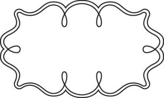 Wavy double lines forming an elegant and decorative frame, featuring intricate swirls and ample copy space, perfect for enhancing vintage or classic design projects vector
