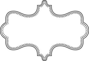 Elegant vintage frame featuring a dotted border, creating a unique and decorative shape, perfect for adding a touch of classic style to various design projects vector