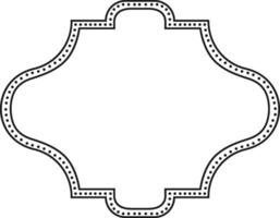 Elegant black and white dotted border creating an empty space for text or other design elements, perfect for invitations, cards, or other decorative projects vector