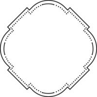 Simple and sophisticated, this quatrefoil frame adds a touch of vintage charm with its dotted lines, perfect for highlighting text or images vector