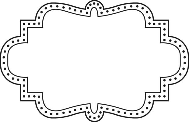Black frame with dotted border creating a vintage or retro aesthetic, ideal for adding a touch of classic elegance to text, pictures, invitations, cards, or any design project