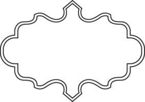 Elegant black wavy frame with pointed diamond tips creating vintage decorative border adds touch of classic design, perfect for invitations, certificates, or scrapbooking projects vector