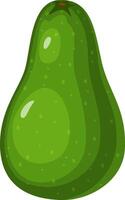 Whole avocado fruit with stem is showing its vibrant green color and smooth skin, making it a perfect representation of healthy eating and nutritious ingredient for various dishes vector
