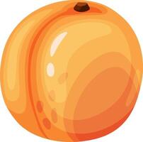 Fresh and juicy apricot fruit with stem, isolated on white background, showcasing vibrant color and texture, ideal for healthy eating and summer vibes vector