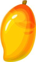 Bright and colorful illustration depicting a ripe mango with smooth gradients of orange and yellow, showcasing the tropical fruit's juicy and appetizing appearance vector