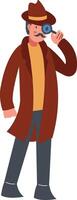 Detective Illustration in Flat Design vector