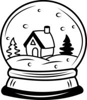 A drawing style icon of snow globe vector