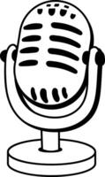 A sketchy style icon of microphone vector