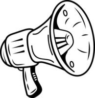 Loudspeaker icon in drawing style vector