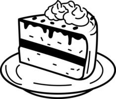 A drawing style icon of cake slice vector