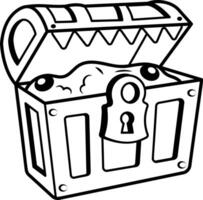 A sketchy style of treasure box vector
