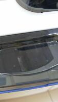 Transparent lid at the apparatus for blood testing. A set of test tubes moving inside the equipment. Innovative science laboratory technics. Vertical video