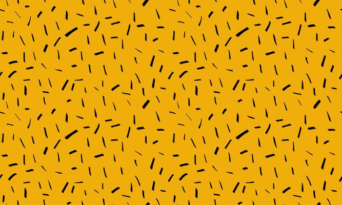 Small dash background. Seamless pattern. Hand drawn noise texture on yellow background
