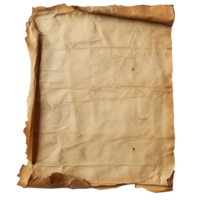 Old paper textured sheet isolated on a transparent background, perfect for backgrounds or vintage designs, old paper textured sheet isolated on transparent background png