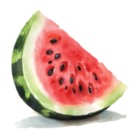 Freshly sliced watermelon resting on a transparent background, ready to enjoy on a warm summer day, Slice of watermelon on transparent background png