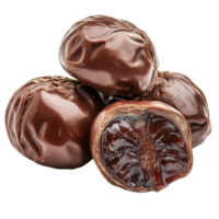 Delicious chocolatecovered jujubes arranged neatly on a bright transparent background, perfect for sweetening any occasion or dessert platter, chocolate jujube on on transparent background png