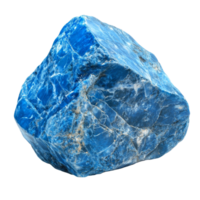 Blue stone specimen on a transparent background showcasing the unique features of transparent transparent, Blue color stone on a transparent background. Stone transparent background png