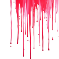 Red paint dripping elegantly down a stark transparent surface, creating a striking contrast and vibrant composition, red paint dripping on transparent background png