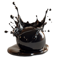 Oil splashes create a spherical formation upon impact with a smooth surface in a dynamic display of liquid motion, Oil splashing in sphere shape png
