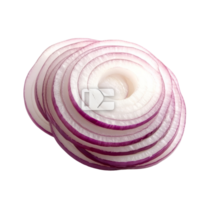 Freshly sliced red onions arranged on a transparent background for culinary preparation and presentation purposes, slice onions isolated on transparent background png