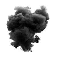 Dark black clouds or smoke isolated against a transparent background creating a striking visual, black smoke or clouds isolated on transparent background png