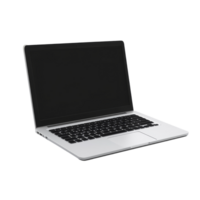 A modern laptop with a sleek design displayed on a clean transparent background for tech enthusiasts and professionals, laptop on transparent backgroundfile png