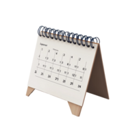 Table calendar for January isolated on a clean transparent background for effective time management, table calendar 2024 january isolated on transparent background png