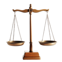 Classic balance scales on a transparent background showcasing an elegant wooden design with transparent accents, Balance Scales on transparent background png