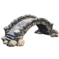 Astonishing stone old bridge with detailed craftsmanship against a clean transparent background, Stone Old Bridge on transparent background png