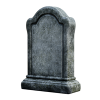 Isolated gray tombstone casting a shadow on transparent background, emphasizing its texture and details under soft lighting, tombstone, file of isolated object with shadow on transparent background png