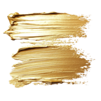 Golden paint strokes create a stunning visual effect against a clean transparent background, ideal for artistic inspiration, Golden Paint Strokes on transparent background png