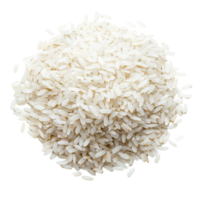 A mound of transparent rice on a clean, bright background showcasing its texture and natural color, rice on transparent background png