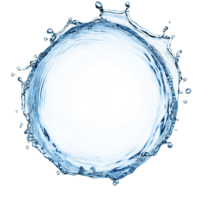 Water splash creating a circular pattern against a transparent background on a bright, clear day in a calm setting, Water splash forming a circle isolated png