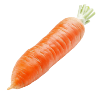 Fresh orange carrot on a transparent background showcasing its vibrant color and smooth texture with detailed features, Carrot isolated on transparent background png