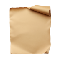 Blank brown sheet of paper note resting on a transparent background with natural lighting, blank brown sheet of paper note on transparent backgroundfile png