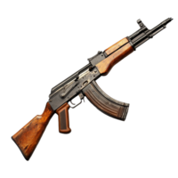 detailliert Aussicht von ein Angriff Gewehr auf ein transparent Hintergrund präsentieren es ist Design und Merkmale, ak47 Angriff Gewehr auf transparent Hintergrund png