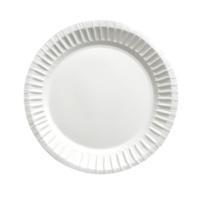 A plain transparent paper plate isolated on a clean transparent background for versatile use in various dining settings, transparent paper plate isolated on transparent background png
