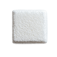 Simple transparent Styrofoam cube isolated on a clean transparent background for artistic and design applications, Styrofoam cube isolated on transparent backgroundfile , top view png