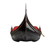 An elegant gondola resting against a stark transparent background, showcasing its smooth curves and vibrant interior, Gondola isolated on transparent background png