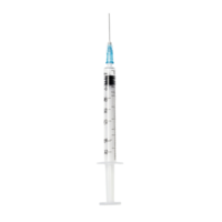 Empty syringe for injection on a clean transparent background ready for medical use, empty syringe for injection on transparent background png