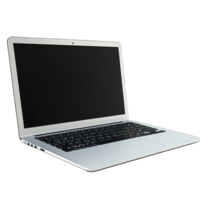 A modern laptop is positioned on a transparent background, emphasizing its sleek design and sophisticated features, laptop on transparent backgroundfile png