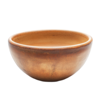 Ceramic bowl with soft brown tones isolated on a transparent background for artistic presentation, bowl isolated on transparent background png