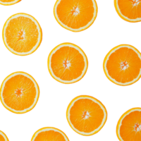 Freshly sliced oranges arranged on a clean transparent background for a vibrant and refreshing look, Slices of orange on transparent background png