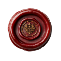 Wax seal featuring the word Approved and decorative emblem isolated on a transparent background for formal correspondence, Wax Seal with Approved Word Isolated png