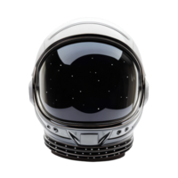 A detailed spacesuit helmet against a transparent background showcasing a reflective visor and sleek design, Spacesuit helmet transparent background png